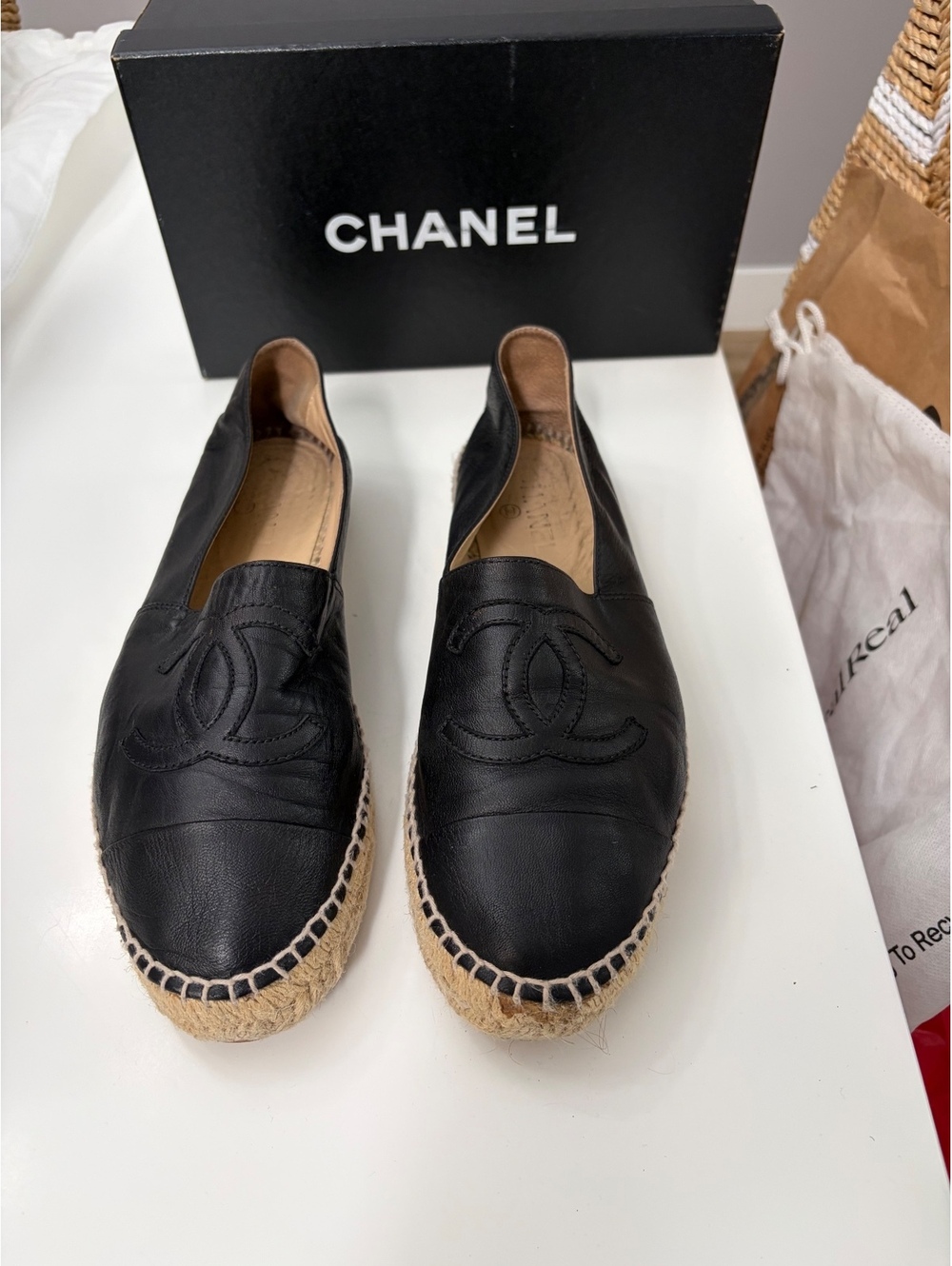 Chanel Espadrilles 42 Black Only Worn Once Indoors